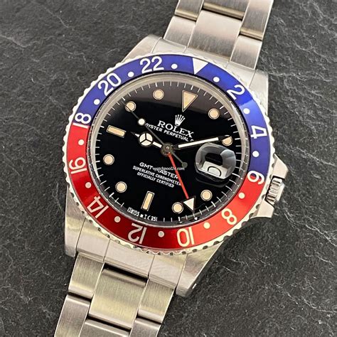 rolex gmt baby inlay|Rolex GMT Master 1675 16750 Black sealed insert inlay .